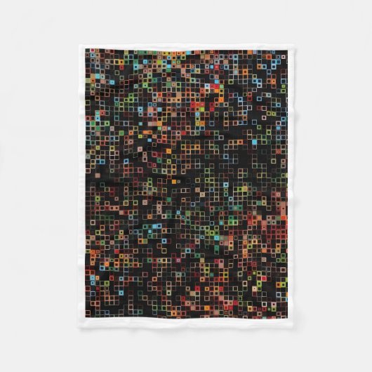 ADOM Farbige Mosaik-Pixel-Art-Decke Fleecedecke (Vorderseite)