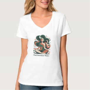 ADOM "Find Harmony Within" Damen-V-Ausschnitt-Shir T-Shirt