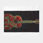 ADOM Florale Gitarren-Kunst-Flanelldecke Fleecedecke (Vorderseite (Horizontal))