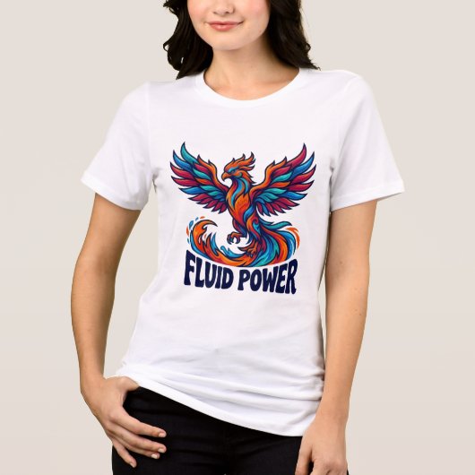 ADOM Fluid Power Phoenix Kunst Tri-Blend Shirt (Vorderseite)
