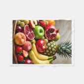 ADOM Frische Obstkorb-Decke Fleecedecke (Vorderseite (Horizontal))