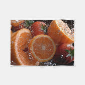 ADOM Frischer Zitrus-Splash-Kunst-Decke Fleecedecke (Vorderseite (Horizontal))
