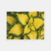 ADOM Gelbe Coleus-Blatt-Pflanzen-Decke Fleecedecke (Vorderseite (Horizontal))