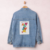 ADOM Geometric Art Langarmshirt Jeansjacke (Hangar)