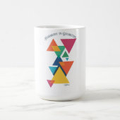 ADOM Geometric Art Langarmshirt Kaffeetasse (Mittel)