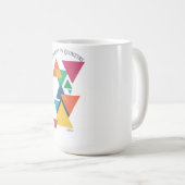 ADOM Geometric Art Langarmshirt Kaffeetasse (VorderseiteRechts)