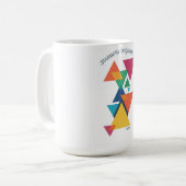 ADOM Geometric Art Langarmshirt Kaffeetasse (Vorderseite Links)