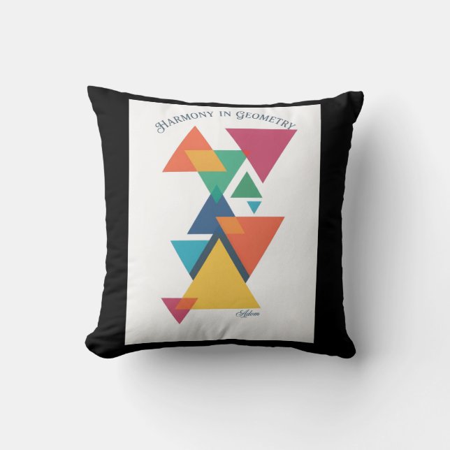 ADOM Geometric Art Langarmshirt Kissen (Vorderseite)