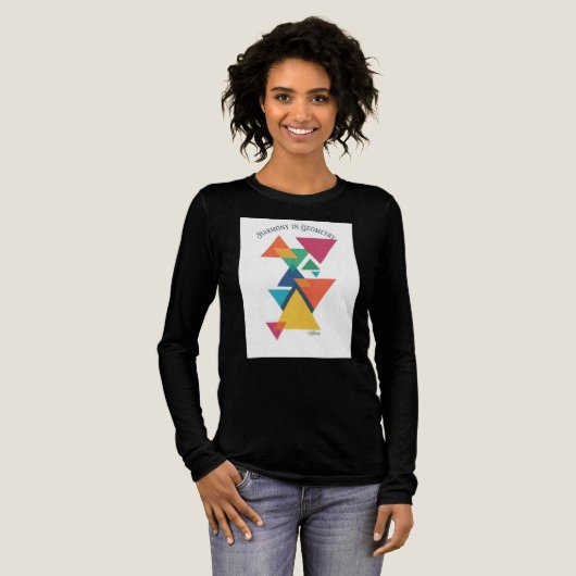 ADOM Geometric Art Langarmshirt Tri-Blend Shirt (Volle Vorderseite)