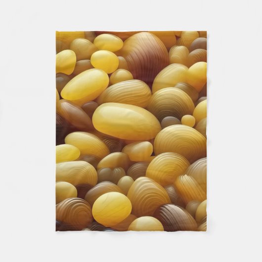 ADOM Golden Polierte Kiesel Steppdecke Fleecedecke (Vorderseite)