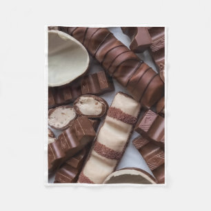 ADOM Gourmet Milch-Schokoladen-Decke Fleecedecke
