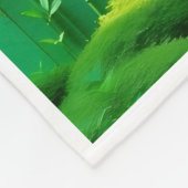 ADOM Grüne Bambuswald-Decke Fleecedecke (Ecke)
