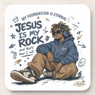 ADOM "Jesus Is My Rock" Damen-T-Shirt Getränkeuntersetzer