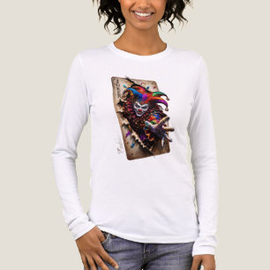 ADOM Joker Spielkarte Langarmshirt Tri-Blend Shirt