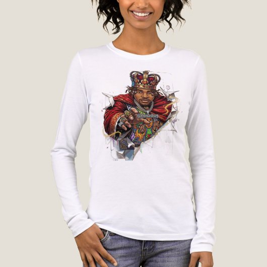 ADOM King Playing Card Long Sleeve Tri-Blend Shirt (Vorderseite)
