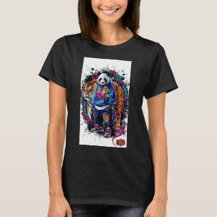 ADOM Künstlerisches Panda-Grafik-T-Shirt T-Shirt