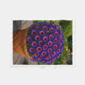 ADOM Lila Blumen-Topf-Decke Fleecedecke (Vorderseite (Horizontal))