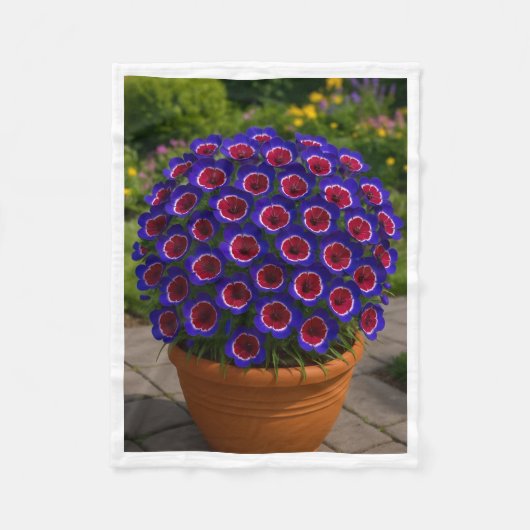 ADOM Lila Blumen-Topf-Decke Fleecedecke (Vorderseite)