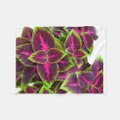 ADOM Lila Coleus-Blätter-Decke Fleecedecke (Vorderseite (Horizontal))
