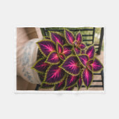 ADOM Lila Coleus Topfpflanze-Decke Fleecedecke (Vorderseite (Horizontal))