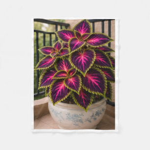 ADOM Lila Coleus Topfpflanze-Decke Fleecedecke