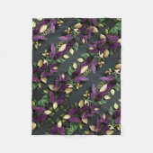 ADOM Lila Schmetterling Goldblatt Decke (Vorderseite)