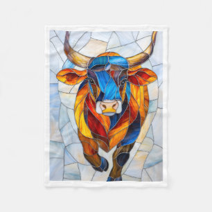 ADOM Mosaik-Stier Kunstdecke Fleecedecke
