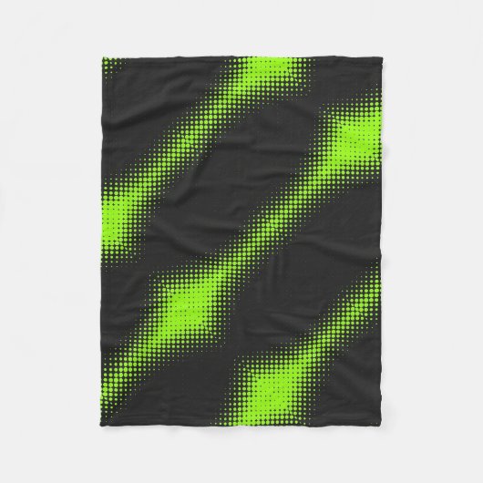 ADOM Neon Grün Halftone-Decke Fleecedecke (Vorderseite)