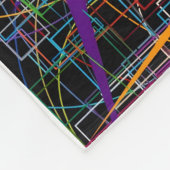 ADOM Neon Lines Abstract Wurfdecke Fleecedecke (Ecke)