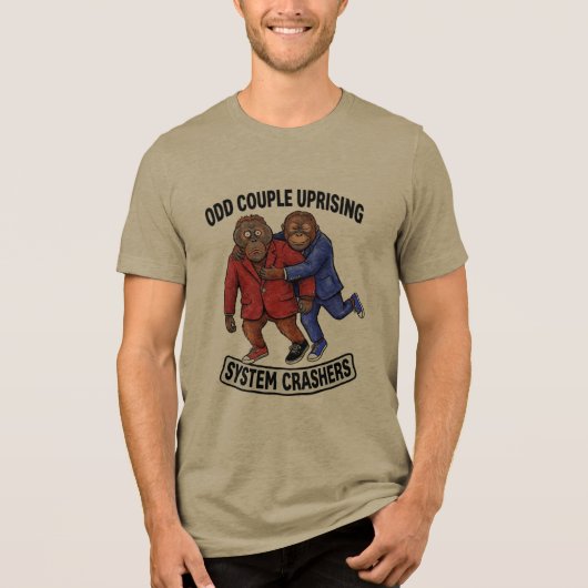 ADOM Odd Couple Aufstands-System-Crasher Tri-Blend Shirt (Vorderseite)