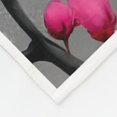 ADOM Pink & Blue Blossoms Artdecke Fleecedecke (Ecke)