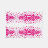 ADOM Pink Halftone Symmetry Blanket Fleecedecke (Vorderseite (Horizontal))