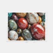 ADOM Polierte Edelsteine Wandteppich-Decke Fleecedecke (Vorderseite (Horizontal))