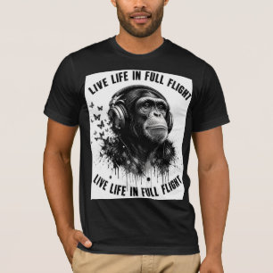 ADOM Premium "Lebe das Leben im Vollflug" Minimali T-Shirt