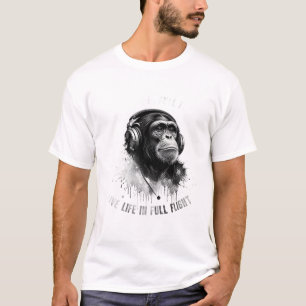 ADOM Premium "Lebe das Leben im Vollflug" Minimali T-Shirt