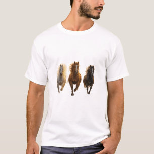 ADOM Premium Minimalist Pferd Kunst T-Shirt