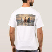 ADOM Premium Minimalist Pferd Kunst T-Shirt (Rückseite)
