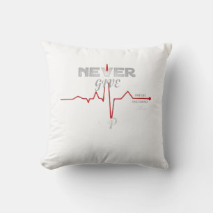 ADOM Premium "Never Give Up" Grafik-Langarmshirt f Kissen