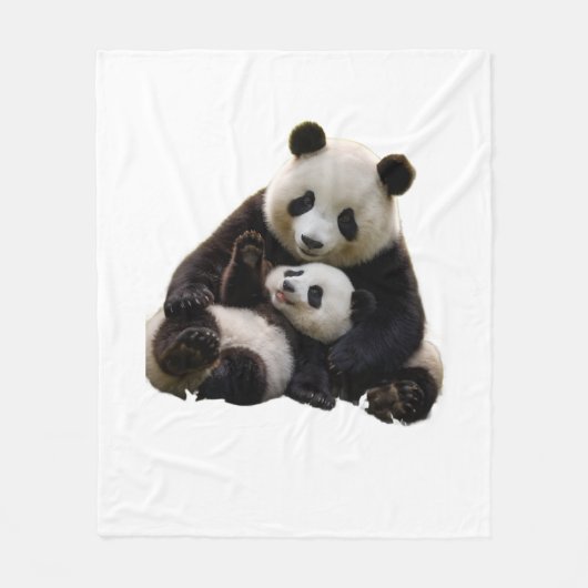 ADOM Premium Panda Bär Kinderzimmer Wurfdecke Fleecedecke (Vorderseite)