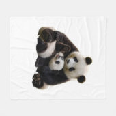 ADOM Premium Panda Bär Kinderzimmer Wurfdecke Fleecedecke (Vorderseite (Horizontal))
