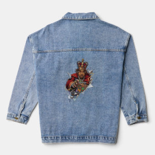 ADOM Premium Royal Graphic Damen Langarmshirt Jeansjacke