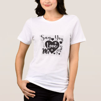 ADOM Premium "Say You Love Me" Minimalist Damen Tri-Blend Shirt