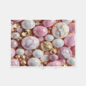 ADOM Rosa und Goldmarmor-Edelstein-Decke Fleecedecke (Vorderseite (Horizontal))