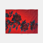 ADOM Rot und Dunkle Rosen Wurfdecke Fleecedecke (Vorderseite (Horizontal))