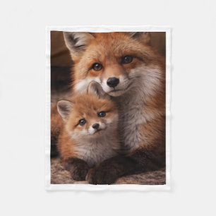 ADOM Sanfte Fuchs-Familien-Decke Fleecedecke