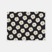 ADOM Schwarz-Weiß-Daisy-Wurfdecke Fleecedecke (Vorderseite (Horizontal))