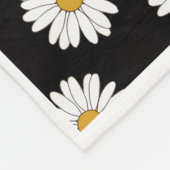 ADOM Schwarz-Weiß-Daisy-Wurfdecke Fleecedecke (Ecke)