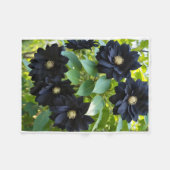 ADOM Seltener schwarzer Blumen-Wurfdecke Fleecedecke (Vorderseite (Horizontal))