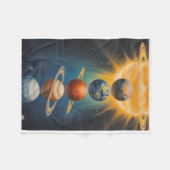 ADOM Sonnensystem Weltraumdecke Fleecedecke (Vorderseite (Horizontal))