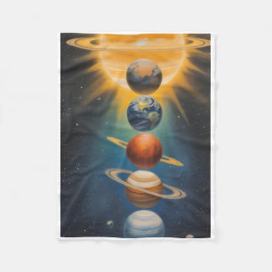 ADOM Sonnensystem Weltraumdecke Fleecedecke